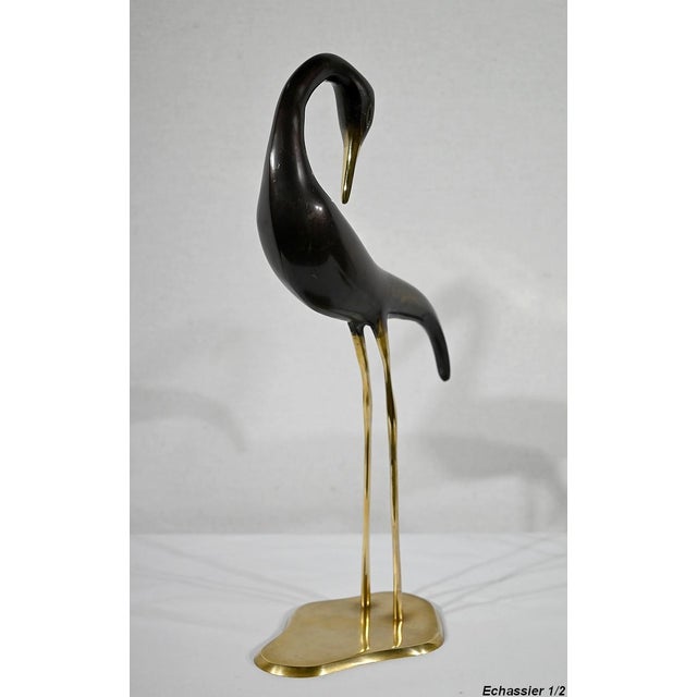 Metal Metal Water Bird Sculptures, 1940, Set of 2 For Sale - Image 7 of 18