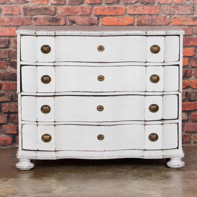18th Century Baroque White Painted Chest of Drawers For Sale - Image 4 of 9
