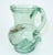 Light Green Vintage Hand Blown Glass Bar Pitcher With Painted Ship & Nautical Motif For Sale - Image 8 of 10