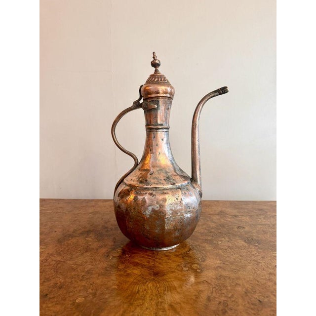 Antique Middle Eastern Copper Coffee Pot, 1860 For Sale - Image 4 of 6