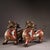 This is a matched pair of antique cloisonné enamel sculptures depicting Pixiu, mythical creatures revered in traditional...