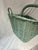 Wood Vintage Large Wicker Gathering Harvest Basket For Sale - Image 7 of 12
