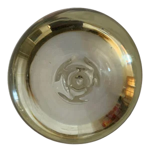 Murano Fratelli Toso Clear Rose Italian Art Glass Paperweight