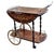 Mid 20th Century Italian Inlay Style Rolling Bar Tea Cart Drop Leaf Sides For Sale - Image 4 of 10