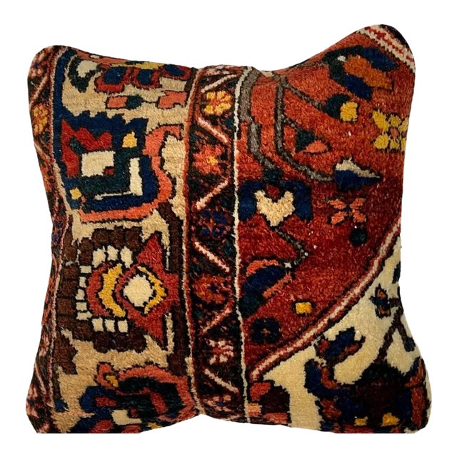 Pasargad Vintage Hand Knotted Farahan Rug Pillow K159 For Sale