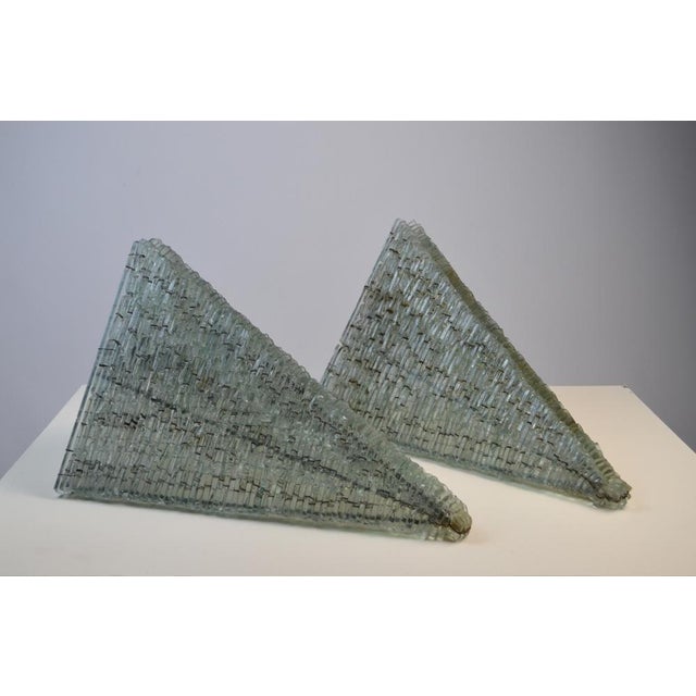 Danny Lane Brutalist Glass Shard Wall Sconces by Danny Lane, 1970s, Set of 2 For Sale - Image 4 of 18