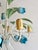 French Blue Tole Tulip 5-Light Chandelier, 1960s For Sale - Image 15 of 18