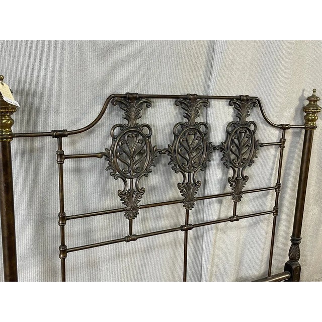 Designer Iron Queen Bed For Sale - Image 9 of 10