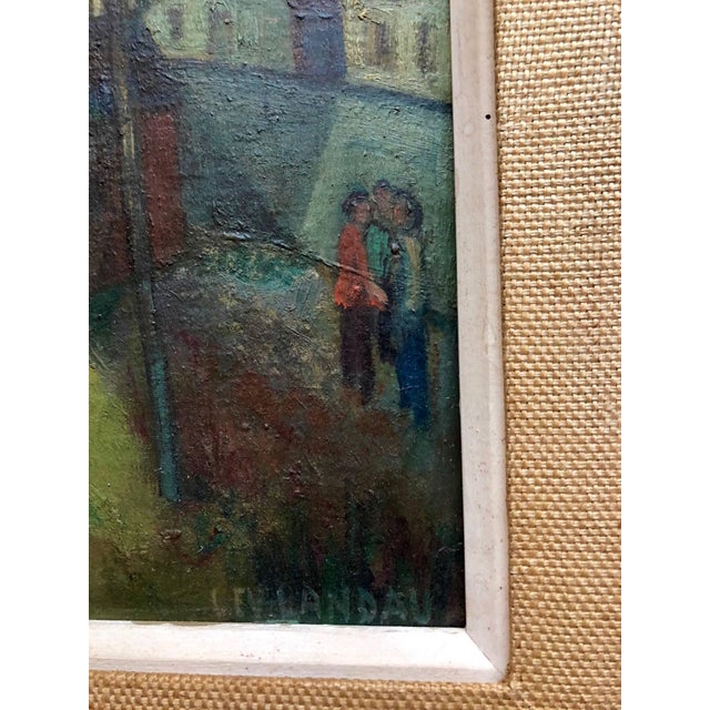 Samuel David Lev-Landau, WPA Period "Coastal Village" American Modernist Realism Oil Painting Lev Landau For Sale - Image 4 of 5