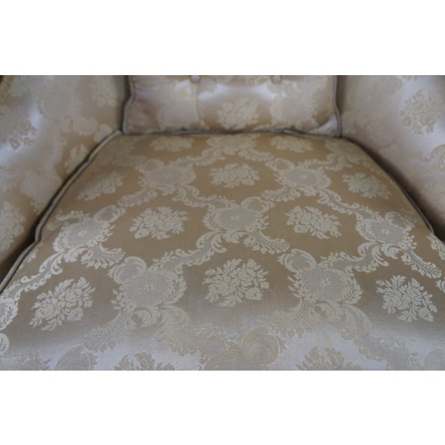 2 Antique French Louis XV Walnut Fauteuil Bergere Wingback Armchairs For Sale - Image 11 of 17