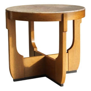 Dutch Art Deco Coffee Table with Marble Top, 1920s For Sale