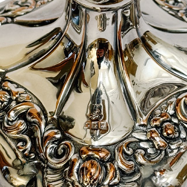Antique Rococo Style Barker Ellis English Silver Plated 3-Arm Candelabras - A Pair For Sale - Image 9 of 14