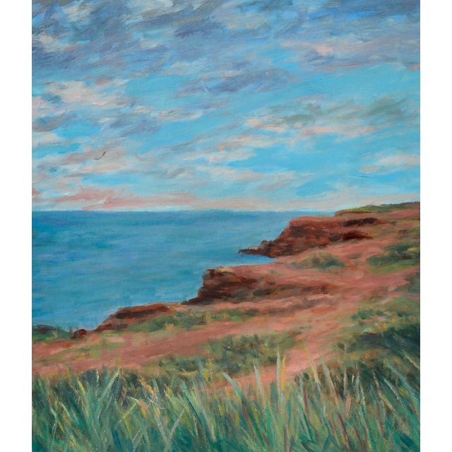 1990s Coastal Landscape -- Red Cliffs by Ander Kase For Sale - Image 5 of 9