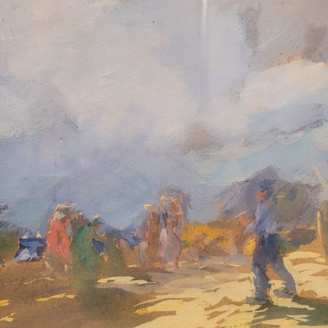 S. Nanzy, Squall in the Landes, 1890, Gouache and Watercolor on Cardboard, Framed For Sale - Image 12 of 18