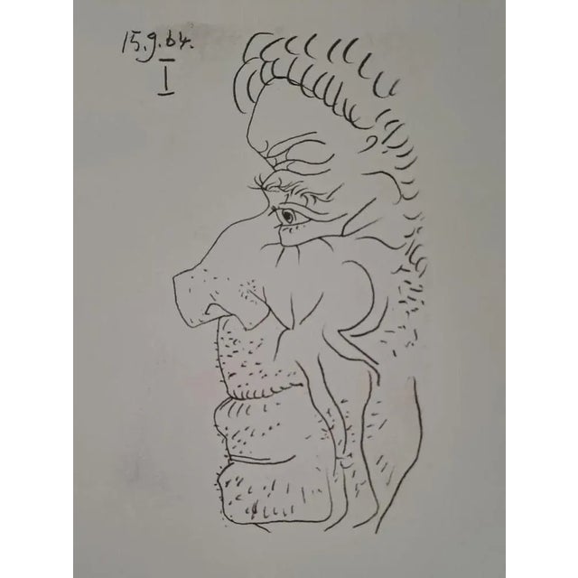 Pablo Picasso, The Taste of Happiness, 1970s, Lithograph For Sale - Image 4 of 4