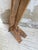 Antique pair of 175cm long oak farmhouse benches. We love their handcrafted yet sturdy look. Large, thick seat resting on...