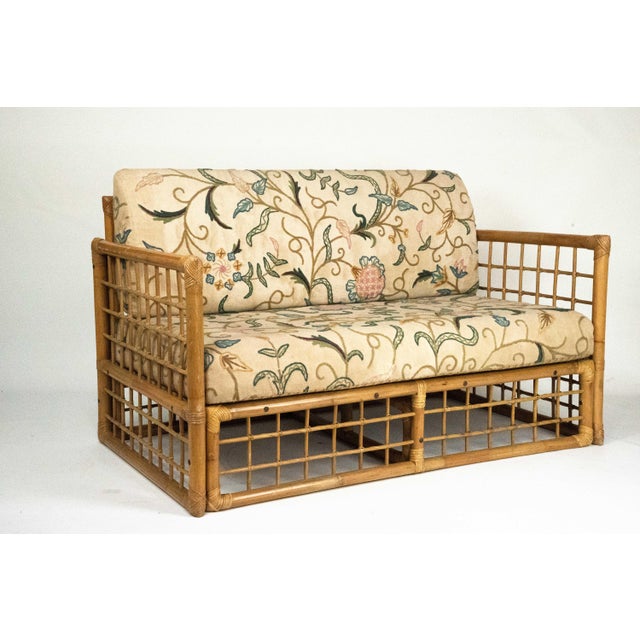 Mid-Century Modern Mid-Century Modern Italian Tropical Chic Loveseat by Vivai Del Sud, 1960s For Sale - Image 3 of 12