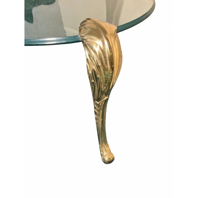 Chapman Manufacturing Company 1970s Chapman Manufacturing Brass and Glass Coffee Table and Side Tables Set - 3 Pieces For Sale - Image 4 of 6