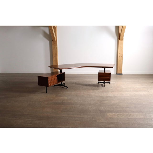 T96 Boomerang Desk by Osvaldo Borsani for Tecno, Italy, 1956 For Sale - Image 15 of 17