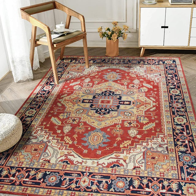 9x12 Harlow Oriental Coral Geometric Medallion Modern Hand Knotted Wool Carpet Rug For Sale - Image 9 of 9