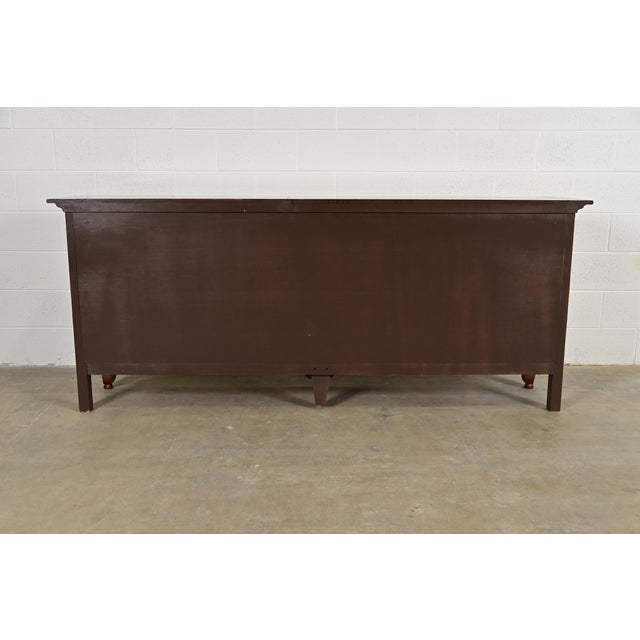 Baker Furniture French Provincial Louis XV Carved Cherry Wood Sideboard Credenza or Bar Cabinet For Sale - Image 11 of 13