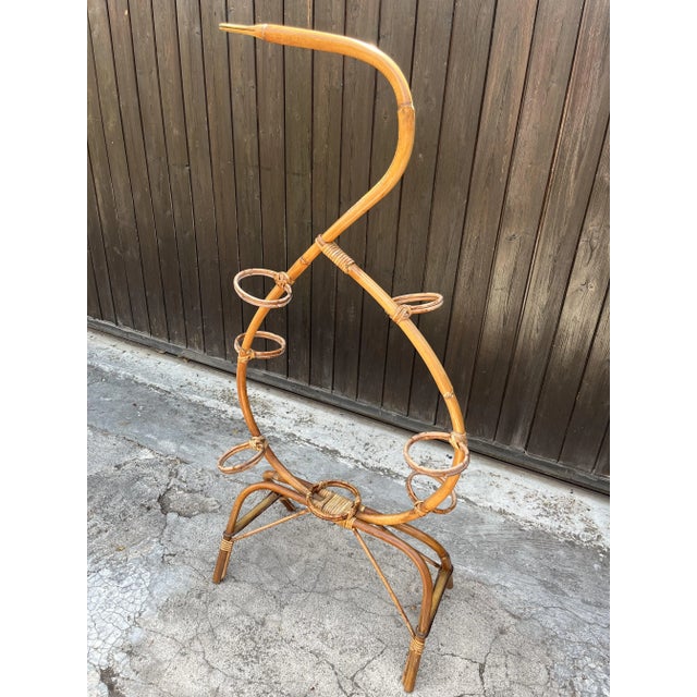 1970s Vintage Italian Bamboo Carrier, 1970s For Sale - Image 5 of 8