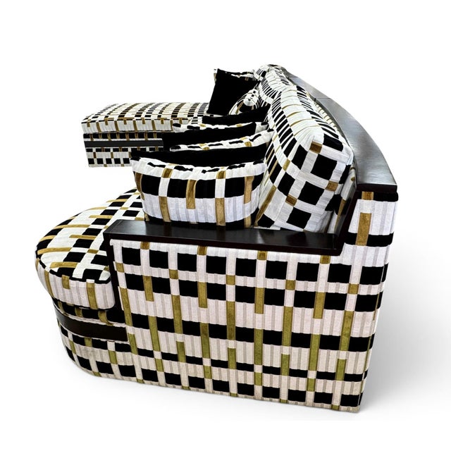 Mid-Century-Modern Geometric Velvet Sectional Attr to Milow Baughman for Thayer Coggin For Sale In Miami - Image 6 of 18