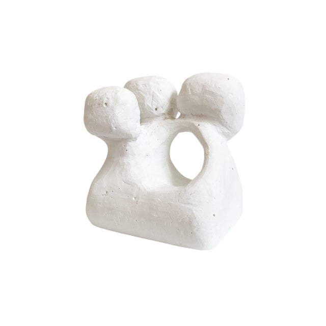 Carved White Chalk Modern Sculpture For Sale In New York - Image 6 of 8