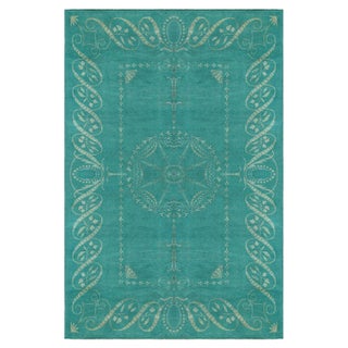 Doris Leslie Blau 1940s Vintage European Rug with Neoclassical Motifs For Sale