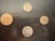 Metal Mid-Century Coins of the World Tray With Original Stand For Sale - Image 7 of 10