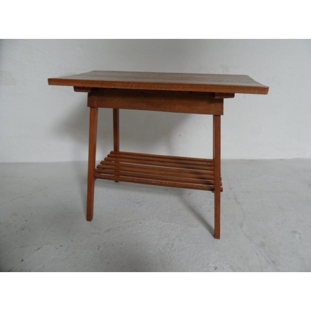 Vintage Dutch Oak Sidetable, 1930s For Sale - Image 3 of 9
