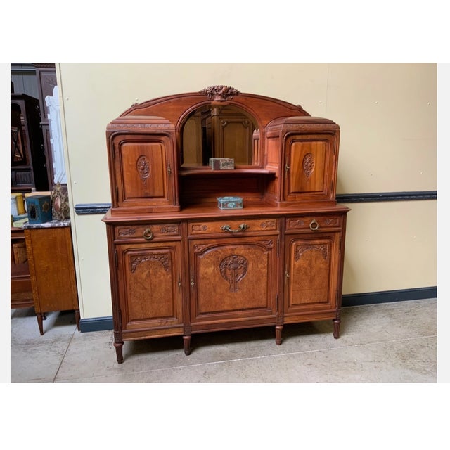 Vintage Art Nouveau Cabinet in Walnut, 1925 For Sale - Image 13 of 13