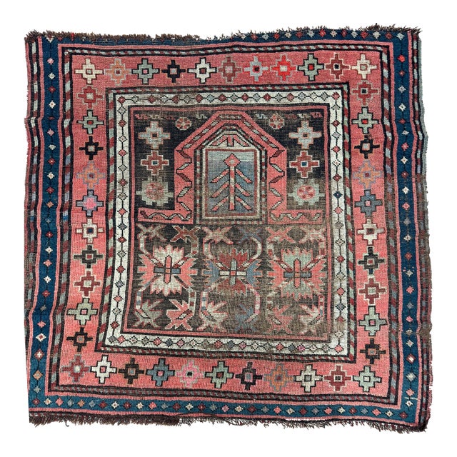 Antique Prayer Rug From the Caucus Mountains For Sale