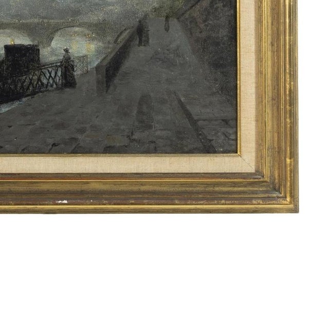 French School Artist, View of Paris, 19th Century, Oil on Canvas For Sale - Image 5 of 6