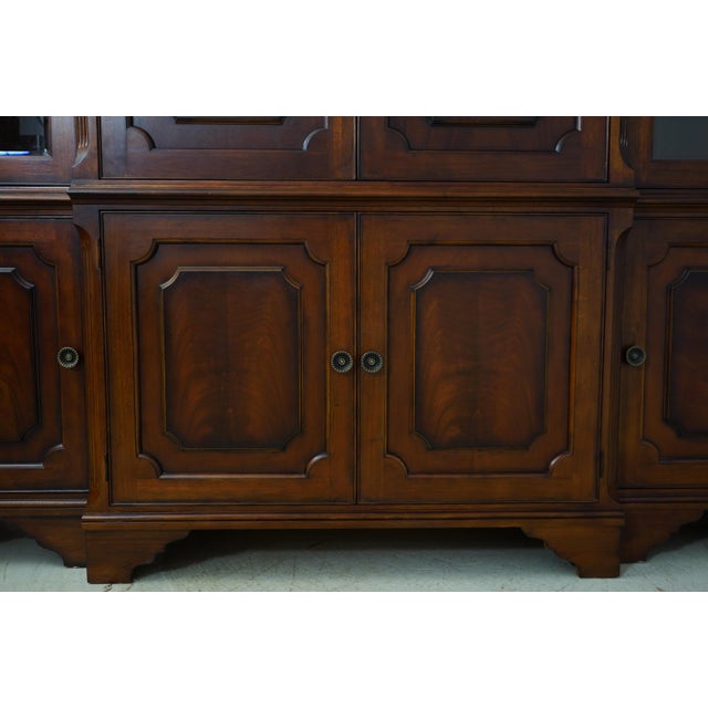 Mahogany Large 3 Section Tv Entertainment Bookcase Unit For Sale - Image 10 of 12