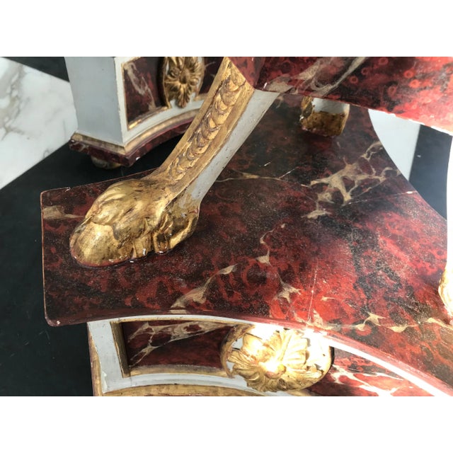 Red Neo-Classical Floor Lamps - a Pair For Sale - Image 8 of 9