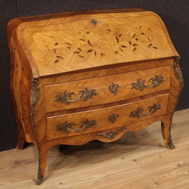 20th Century French Inlaid Bureau, 1960s For Sale - Image 13 of 13