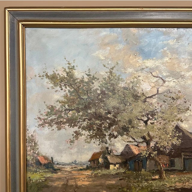 Antique Framed Oil Painting on Canvas by Henri J. Pauwels (1903-1983) For Sale - Image 9 of 18