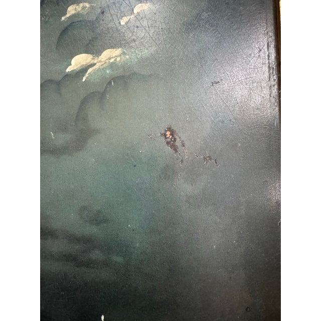 Antique Edwardian London City Big Ben Clock Tower With Frame For Sale - Image 4 of 6
