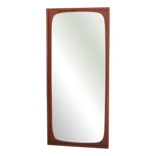 Large Mid-Century Modern Danish Teak Mirror, 1960s For Sale