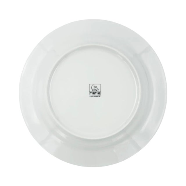 Vintage Tintin & Snowy Porcelain Plate For Sale - Image 4 of 8