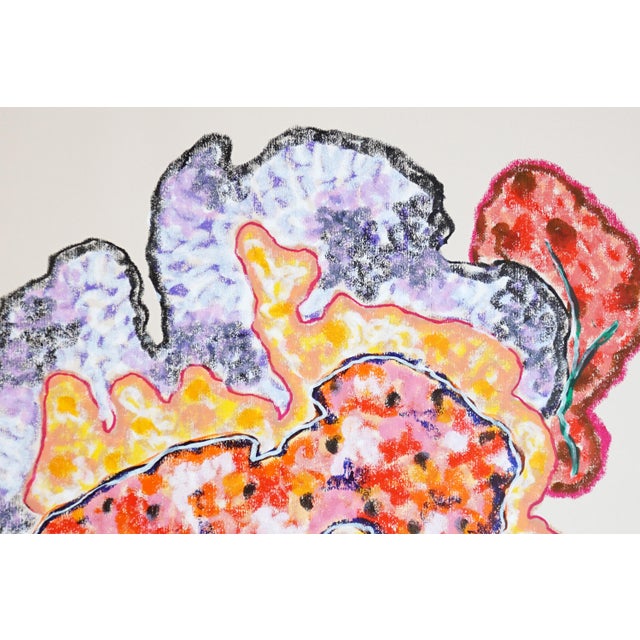 2026, Illustration Style Painting, Modern Marine Triptych of Three Corals Together, Gouache Crayon on Watercolor Paper by Romina Milano For Sale - Image 10 of 11