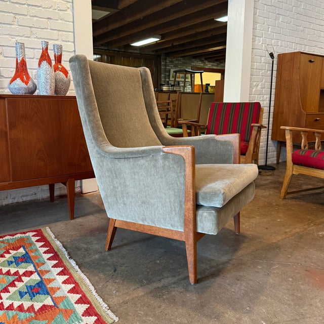 Authentic vintage mid-century Swedish modern Model F122 lounge chair designed by Karl-Erik Ekselius for J.O. Carlsson, or...