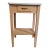 French Enamel Top Bedside Table / Nightstand - Peach Painted Wood, Brass Hardware, C. Early 20th Century For Sale