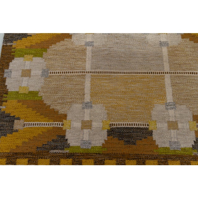 Vintage Swedish Röllakan Wool Rug by Ingegerd Silow for Axeco Svenska AB, 1950s For Sale - Image 18 of 18