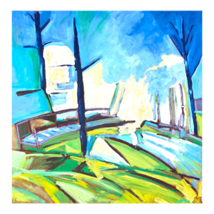Martha Holden "French Landscape" Contemporary Oil Painting