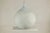 Large Artisan Unglazed Ceramic Vase with Pale Blue White Ribbed Finish For Sale In New York - Image 6 of 13