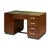 Desk in Oak with Green Linoleum Top and Base, Italy For Sale