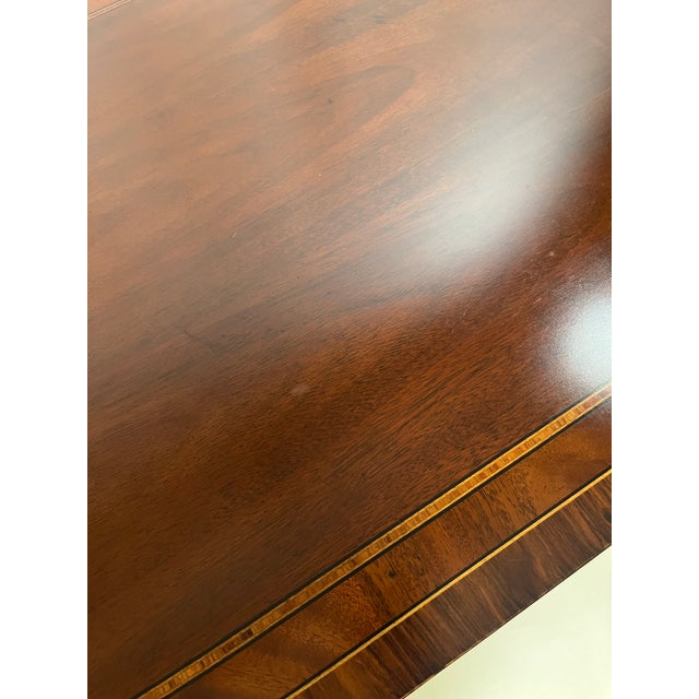 Late 20th Century Hickory Chair Federal Style Flame Mahogany & Inlaid Sideboard With Carved Paw Feet For Sale - Image 18 of 18