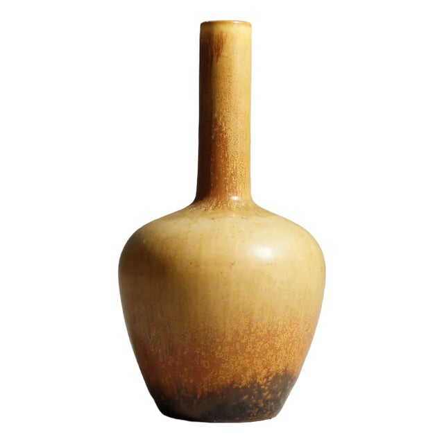 Vase in Stoneware with Harefur Glaze by Carl-Harry Stålhane for Rörstrand, 1950s For Sale